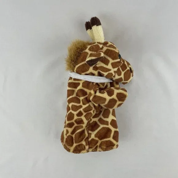 Restoration Hardware Giraffe Hand Puppet 10” Plush Soft Toy White Collar - Picture 4 of 6